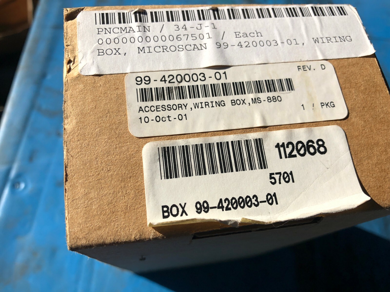 Microscan, Wiring Box, MS-880
