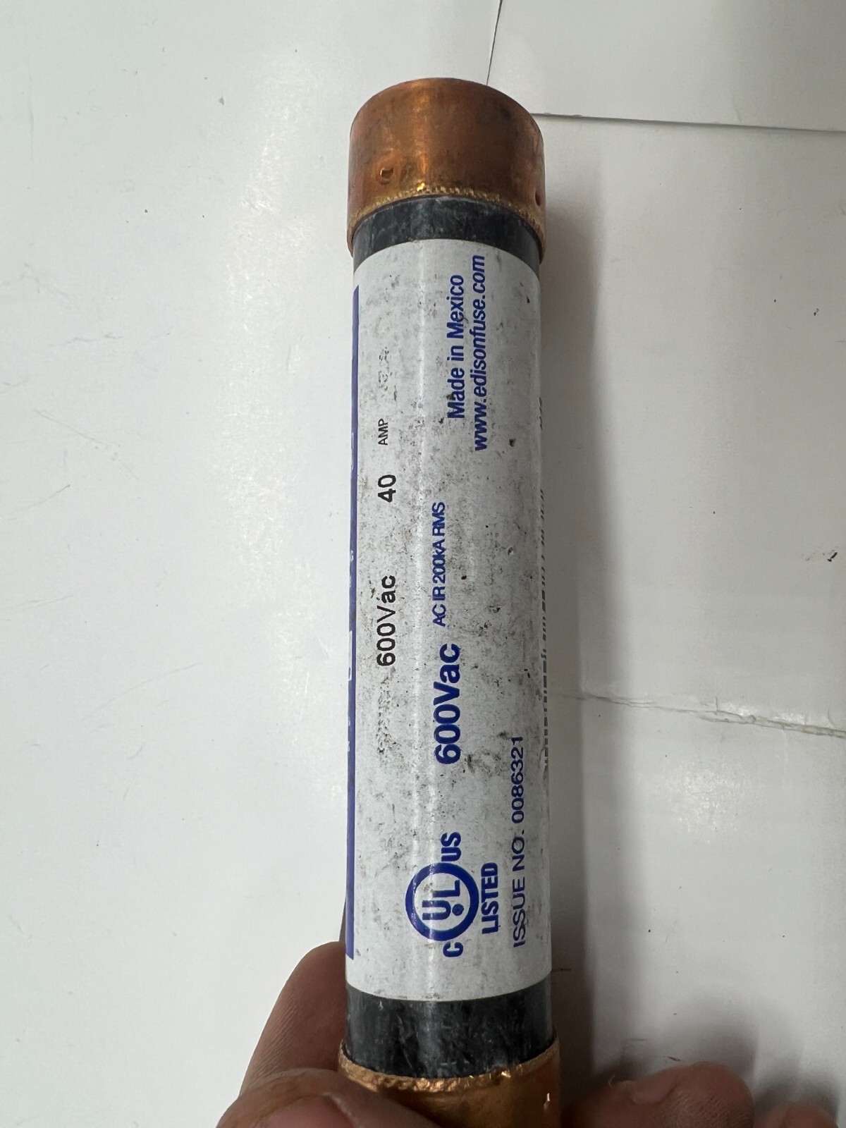 Edison Time Delay Current Limiting Dual Element RK5 Fuse ECSR40 600V40A