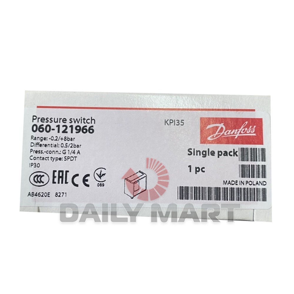 New In Box DANFOSS KPI35 Pressure Controller 060-121966