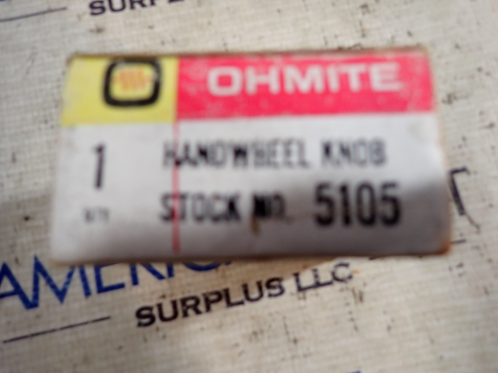 Ohmite 5105 Handwheel Knob w/o Pointer