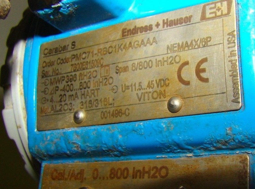 Endress & Hauser PMC71-RBC1K4AGAAA Absolute & Gauge Pressure Transmitter, Used