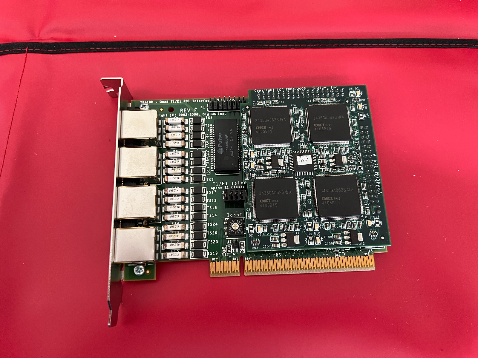 Digium TE410P-Quad T1/E1 PCI 3.3v Interface w/ Echo Cancellation