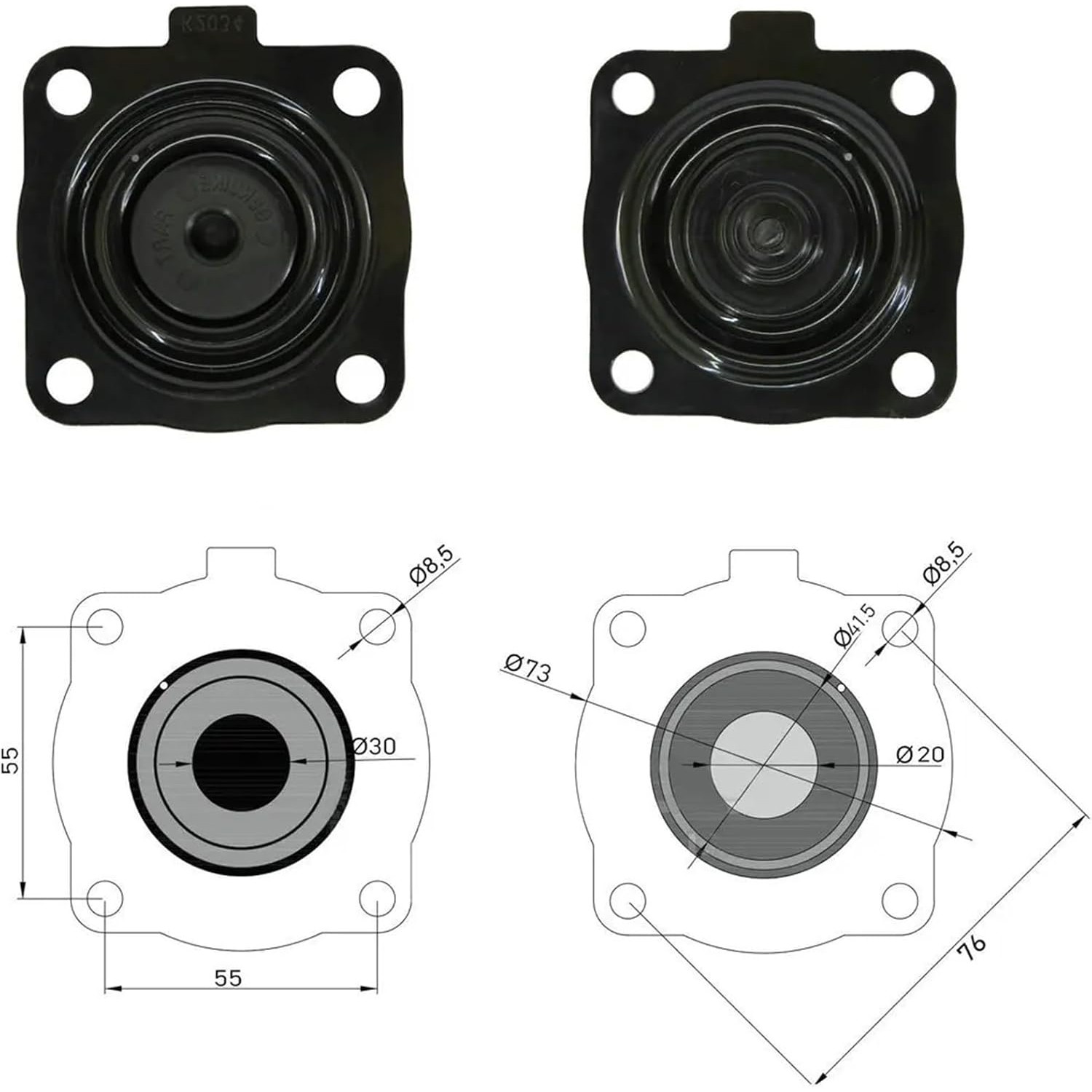 6PCS K2034 Shockwave Diaphragm Kit For Goyen Pulse Valve RCAC20T4,ST4,DD4,FS4