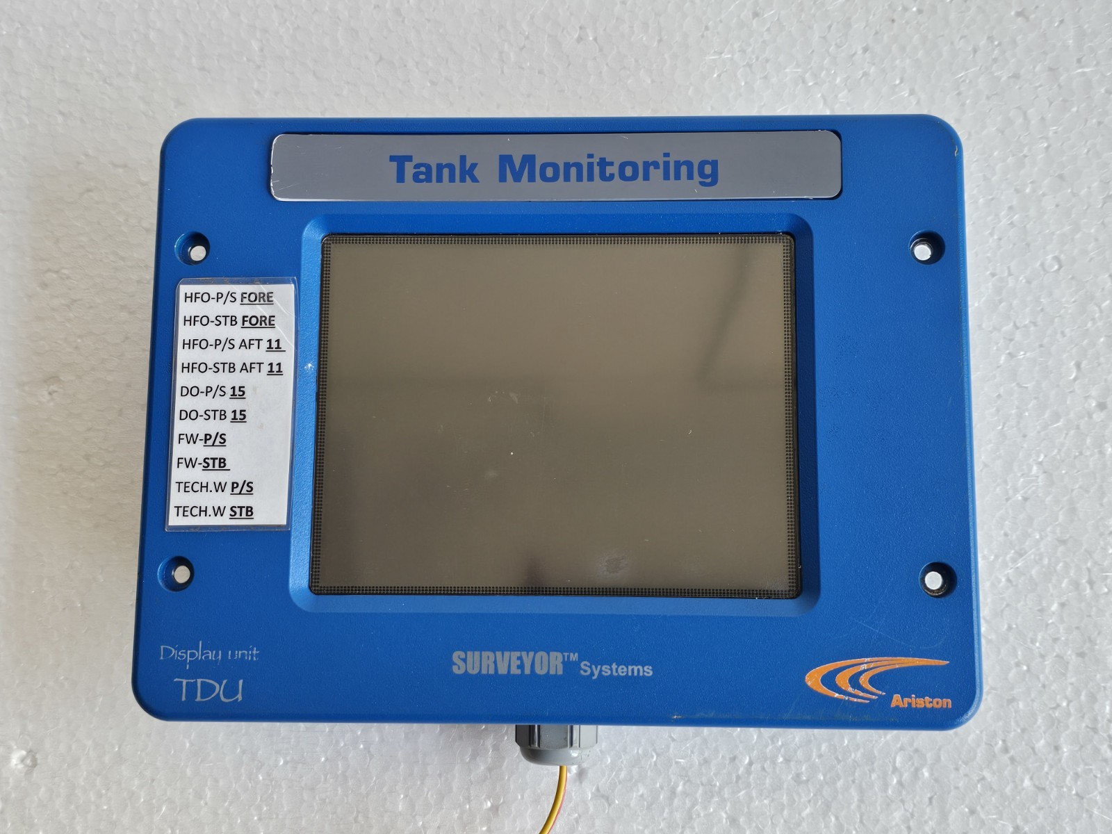 Ariston Surveyor Systems TDU Display Unit REV. 3C