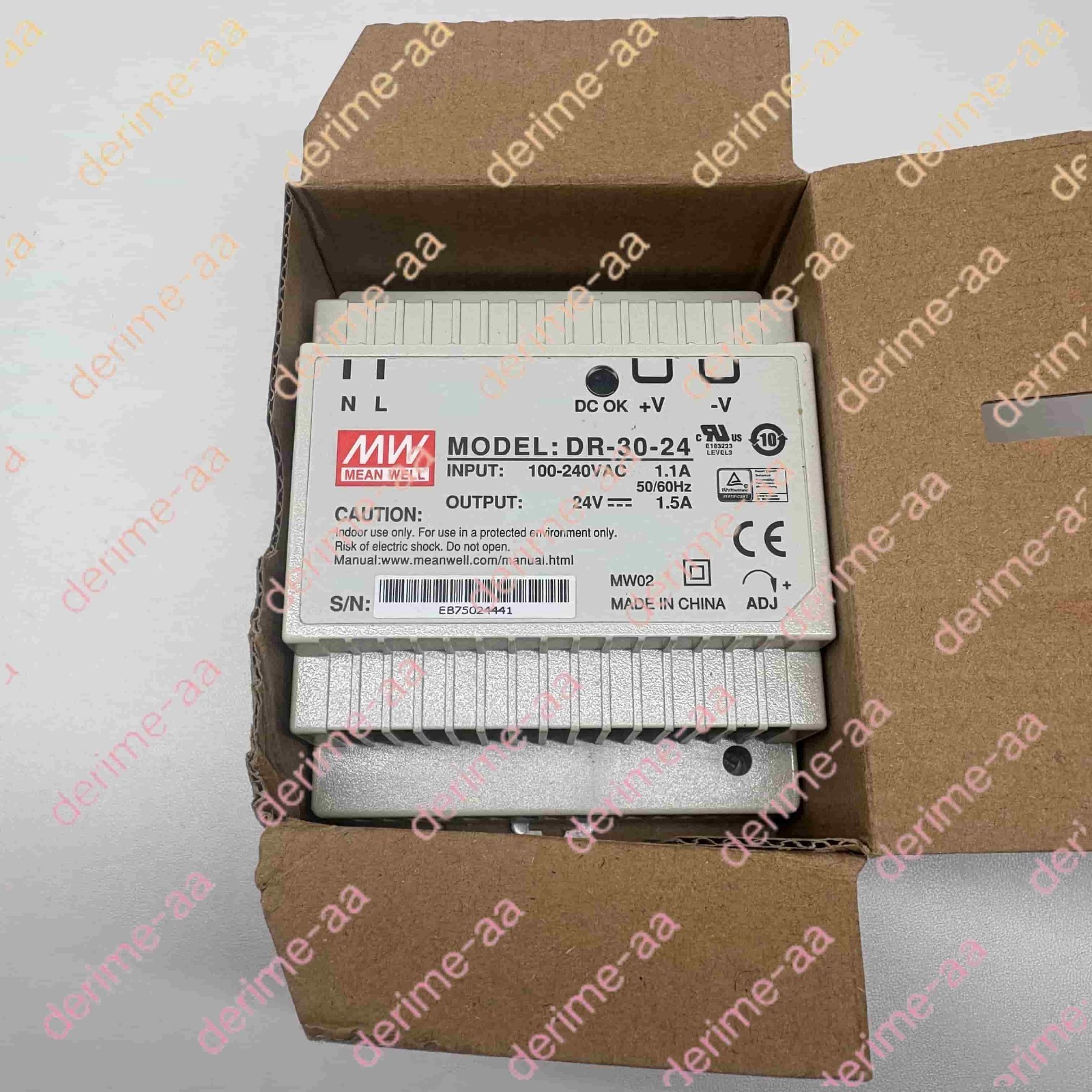 Mean Well DR-30-24 24V Switch Power Supply#1pcs new in box