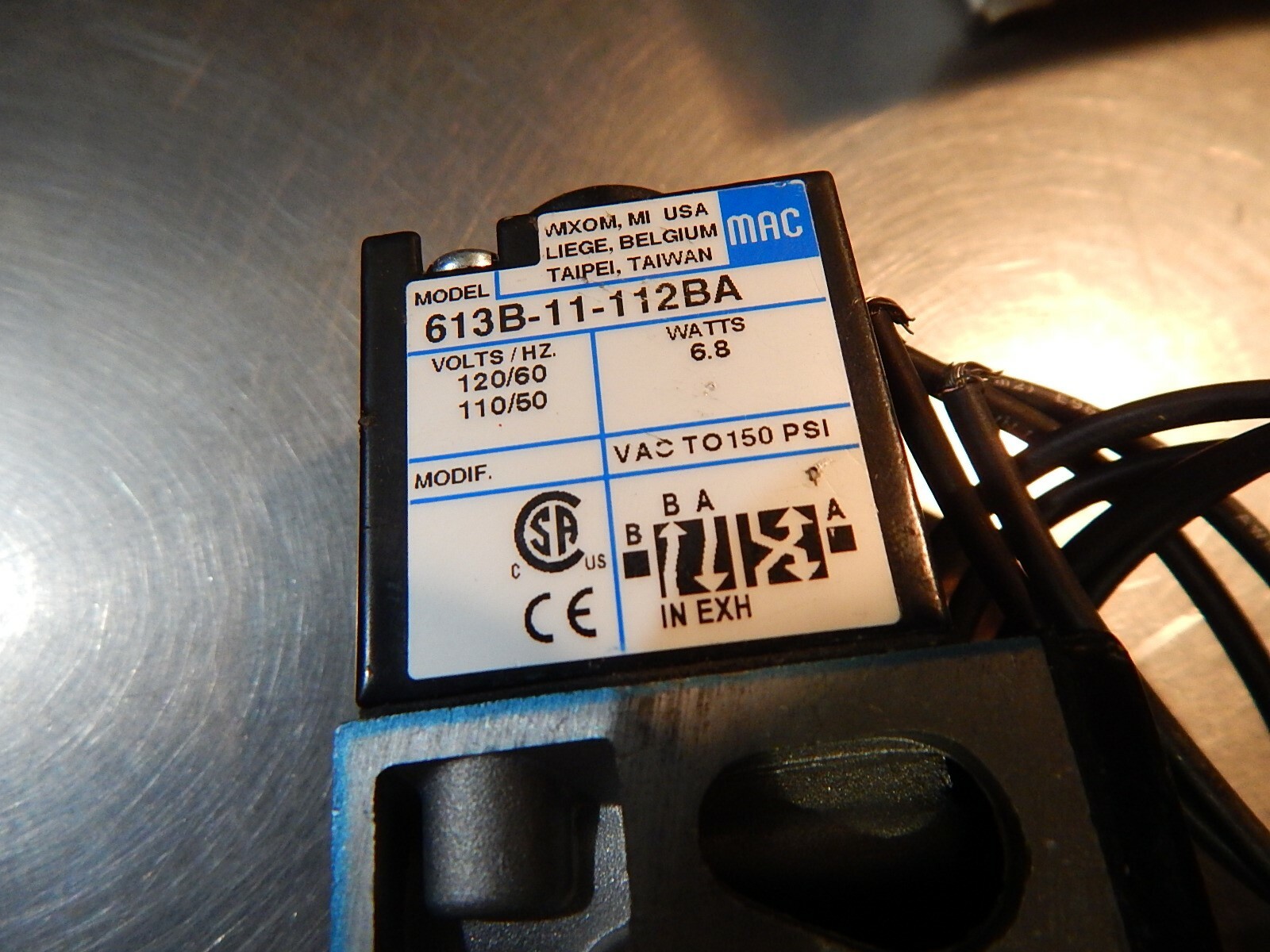 NEW MAC 613B-11-112BA C25626 Valve *FREE SHIPPING*