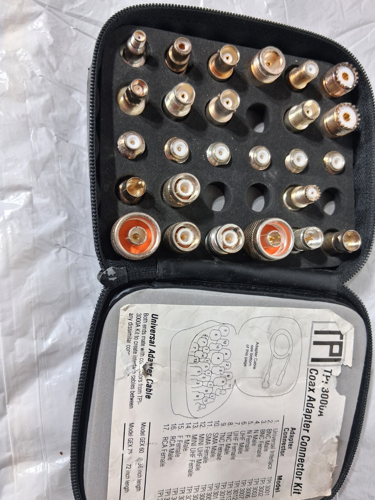TPI-3000A Coax Connector Adapter Kit New Used. B36