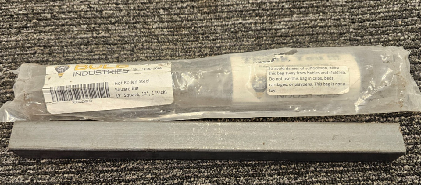 (QTY 2) Bulb Industries 1000-506S Hot Rolled Steel Round Bar 1″ Round, 12″