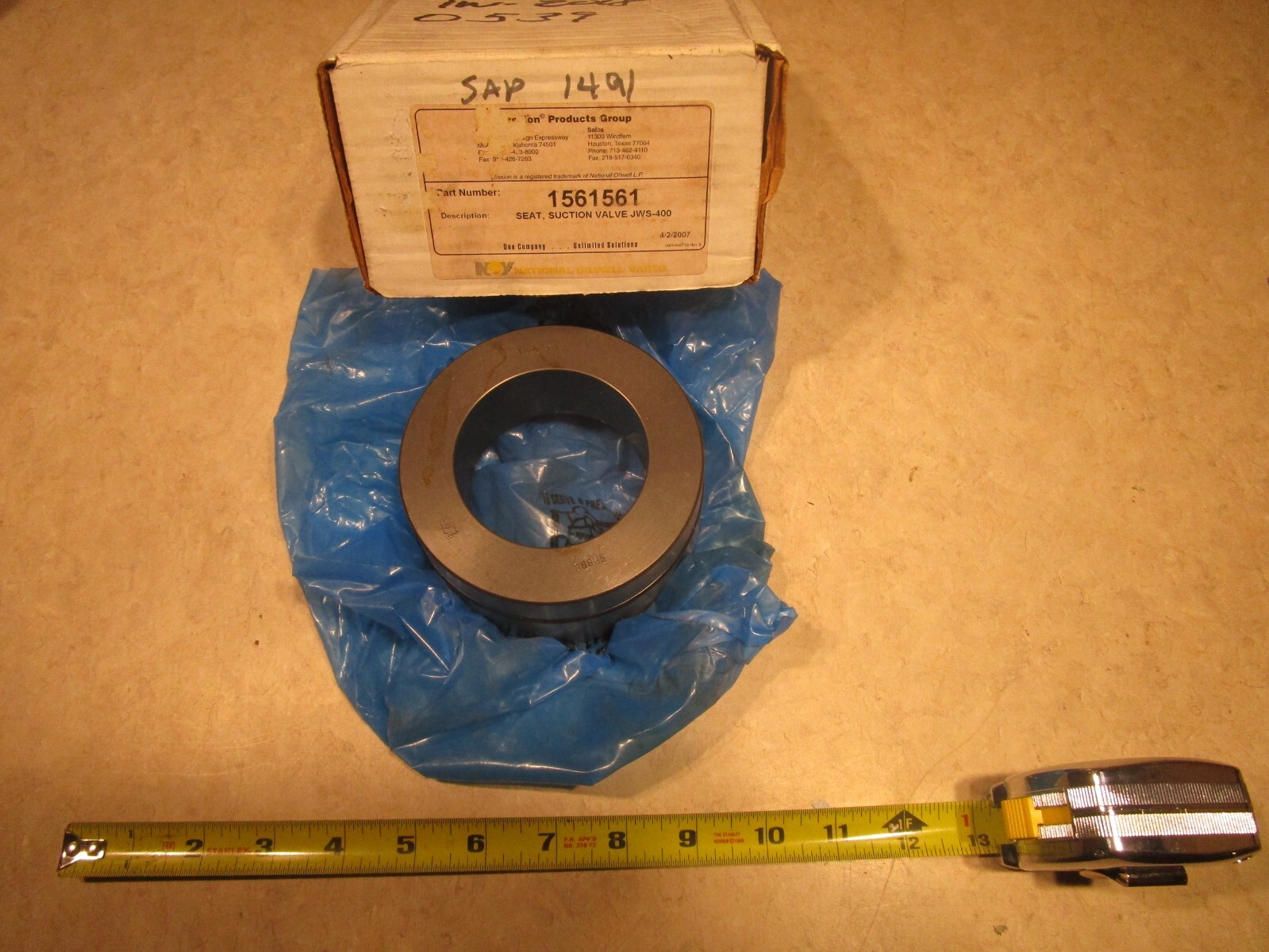 MISSION PRODUCTS GROUP 1561561, SEAT, SUNCTION VALVE JWS-400, S0608