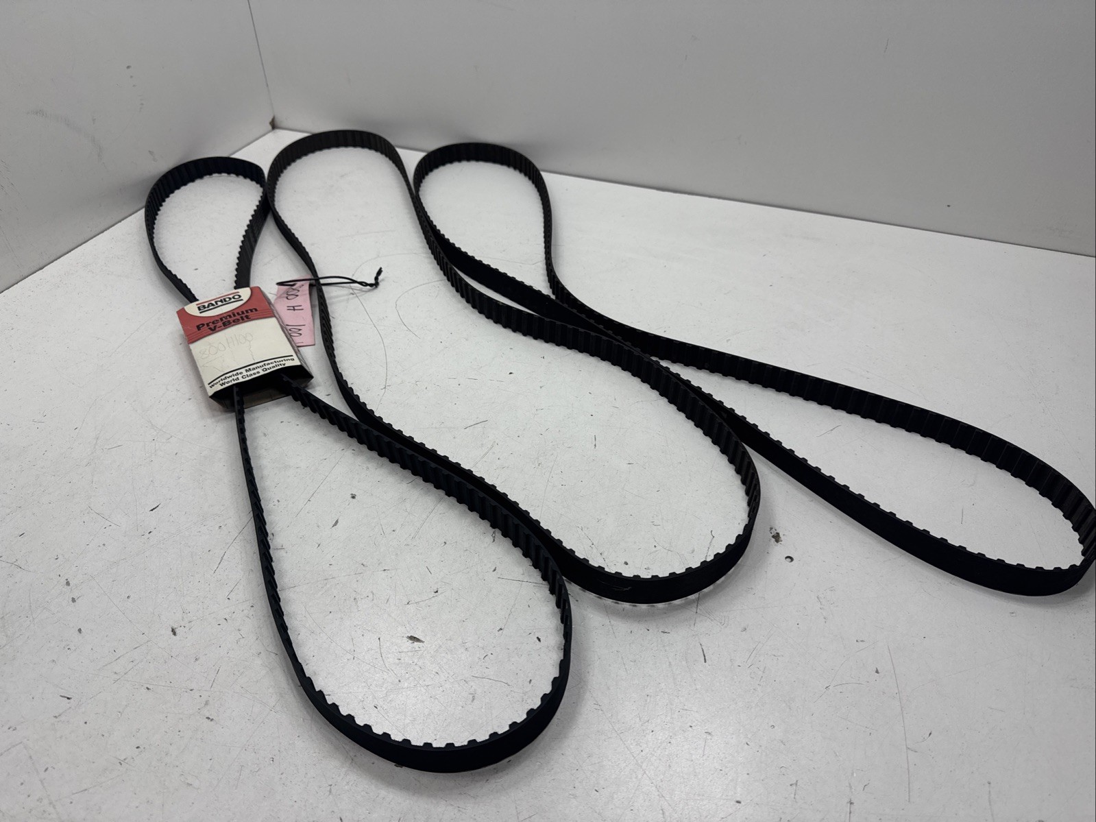 (Qty.3) OptiBelt-ZR , Bando Synchro-link 800H100 Cogged Timing Belts