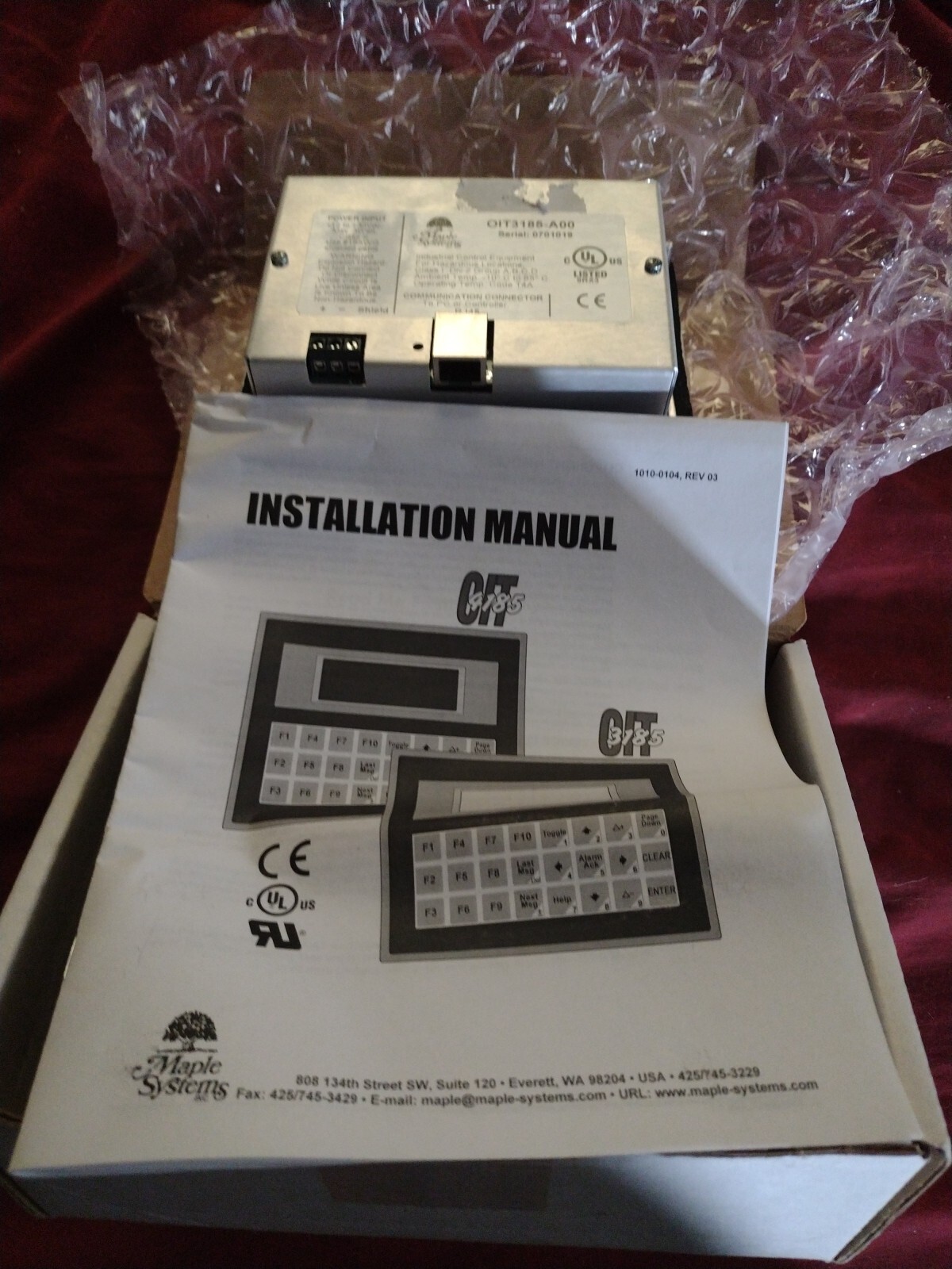 MAPLE SYSTEMS OIT3185-A00 / OIT3185A00 (USED TESTED CLEANED)