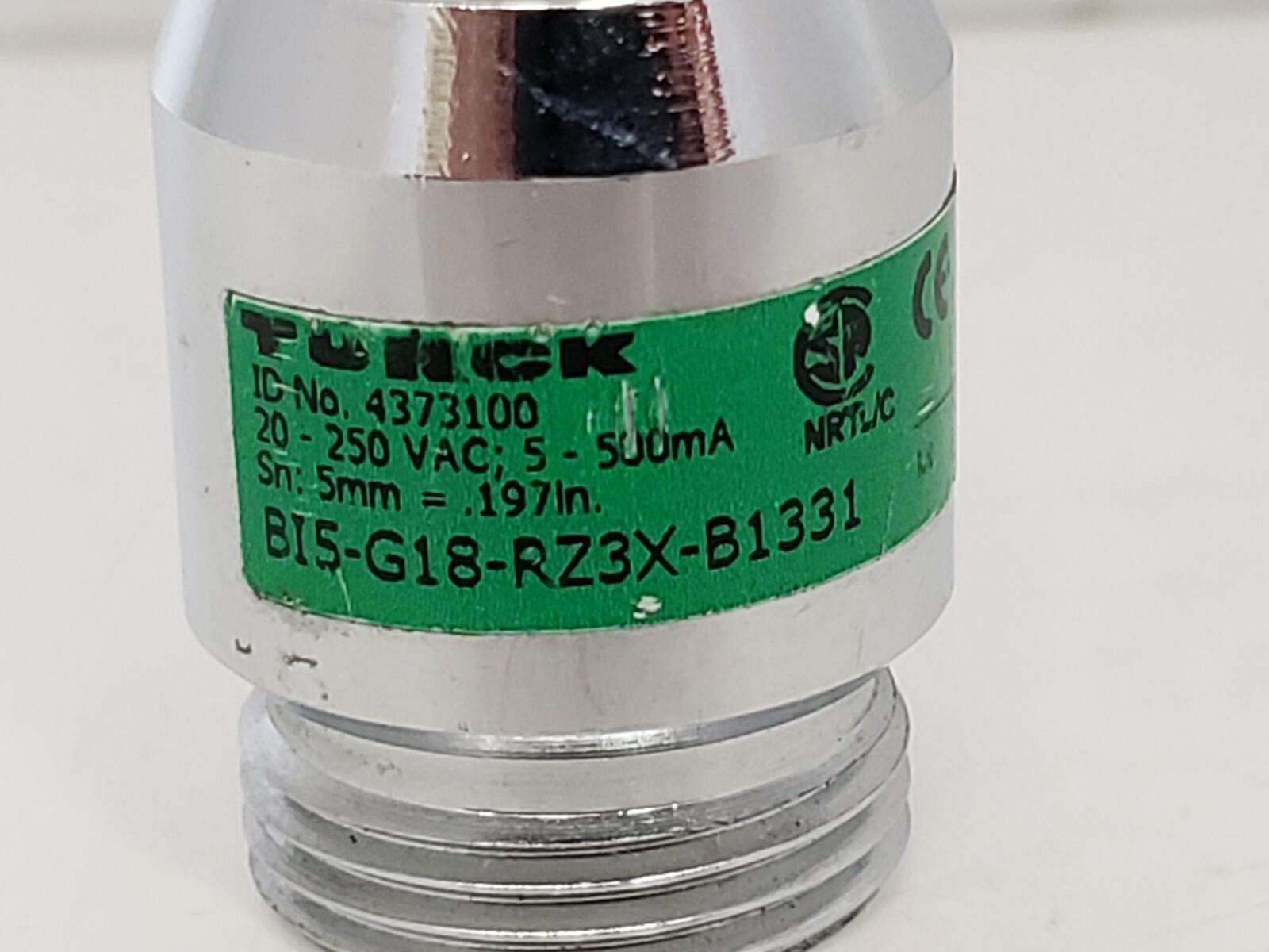 TURCK BI5-G18-RZ3X-B1331 SENSOR INDUCTIVE NO 20-250VAC10-300VDC 1 LED NNB