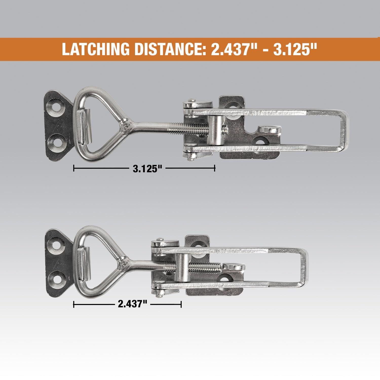 Buyers Products Company 6″ Heavy Duty Stainless Steel Adjustable-Grip Draw Latch