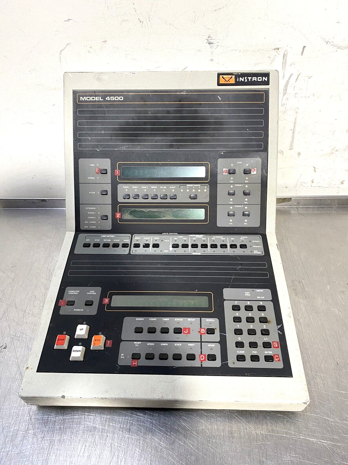 Instron 4500 Controller Tensile Tester, Control Panel Unit Only