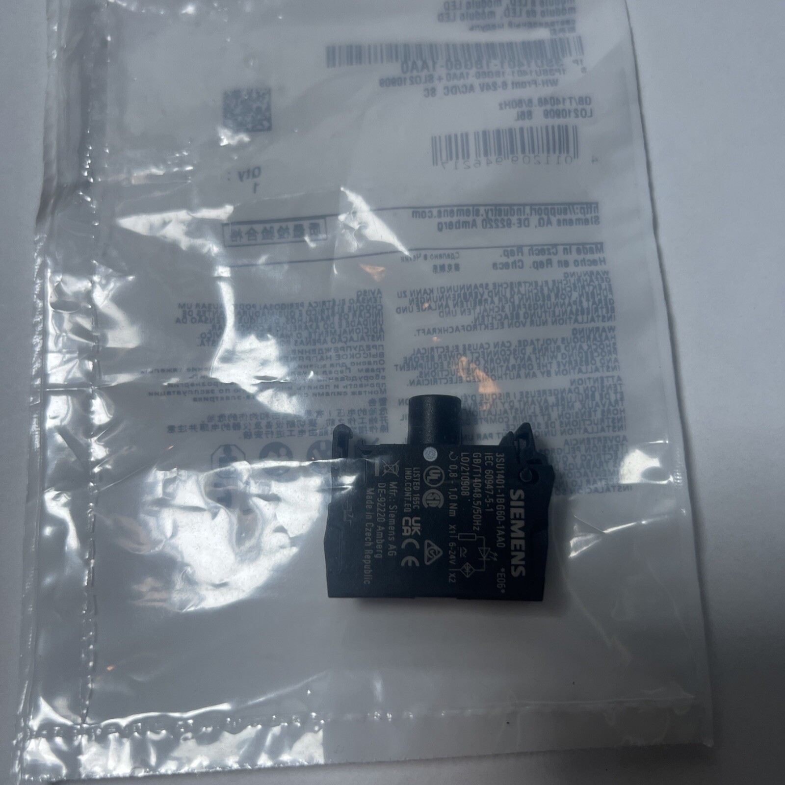 SIEMENS 3SU1401-1BG60-1AA0, SIRIUS ACT LED MODULE