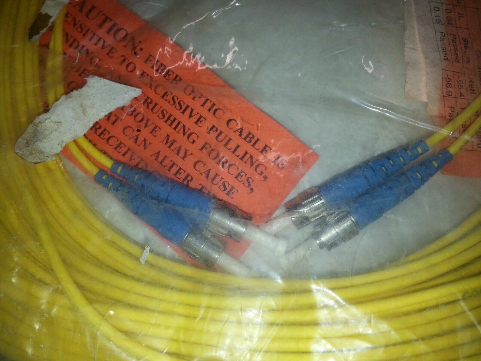 BIDIRECTIONAL 47817-1-1 1310NM FIBER OPTIC CABLE BLUE CONNECTORS