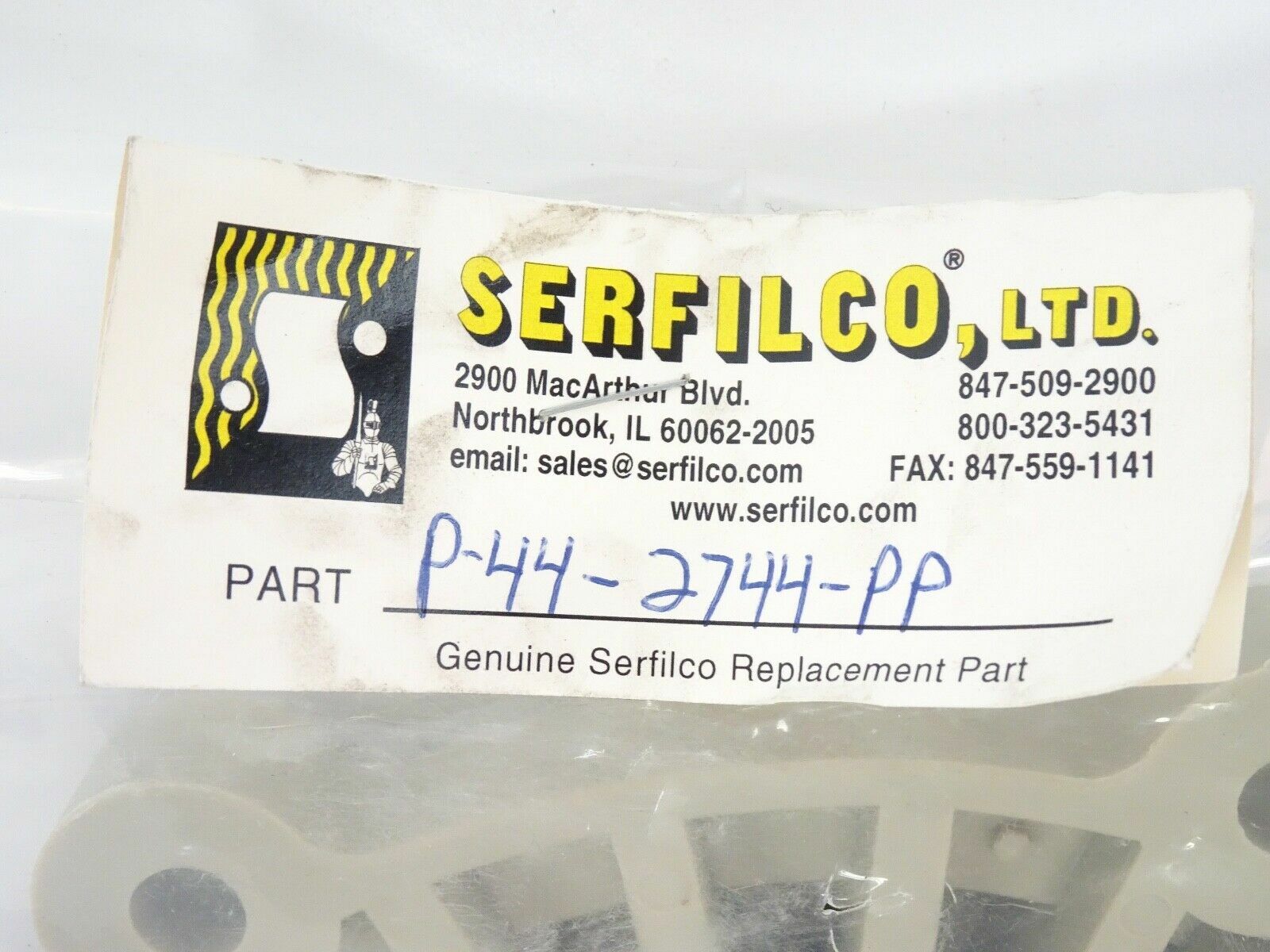 Serfilco P-44-2744-PP ‘HE’ SUPPORT CASING PP