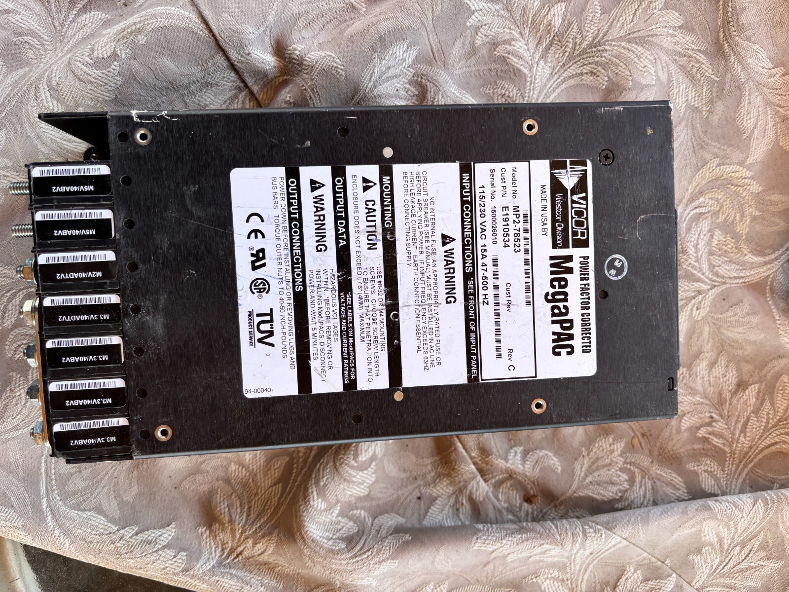 Vicor MP2-78523 PFC Megapac Power Supply
