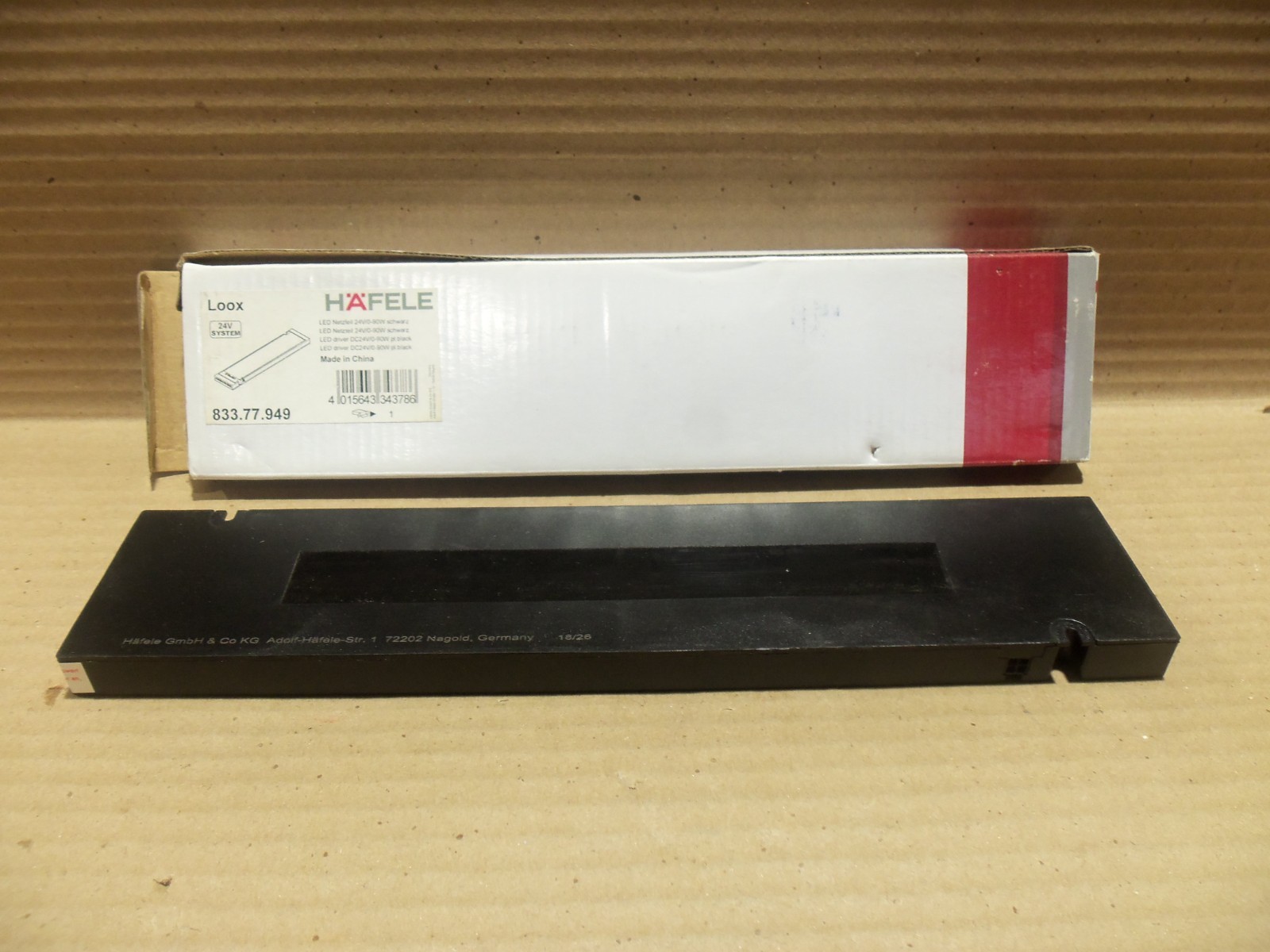 New Hafele 833.77.949 Loox 24V LED Netzteil 24v/90W