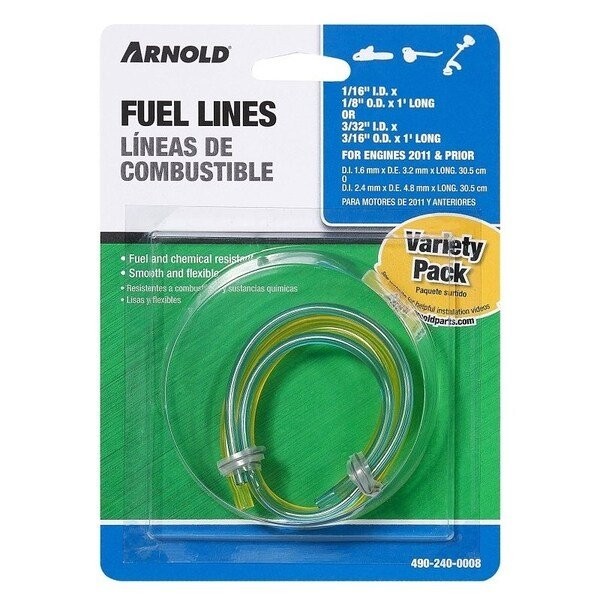 Arnold Gas Fuel Line, Clear Yellow, For