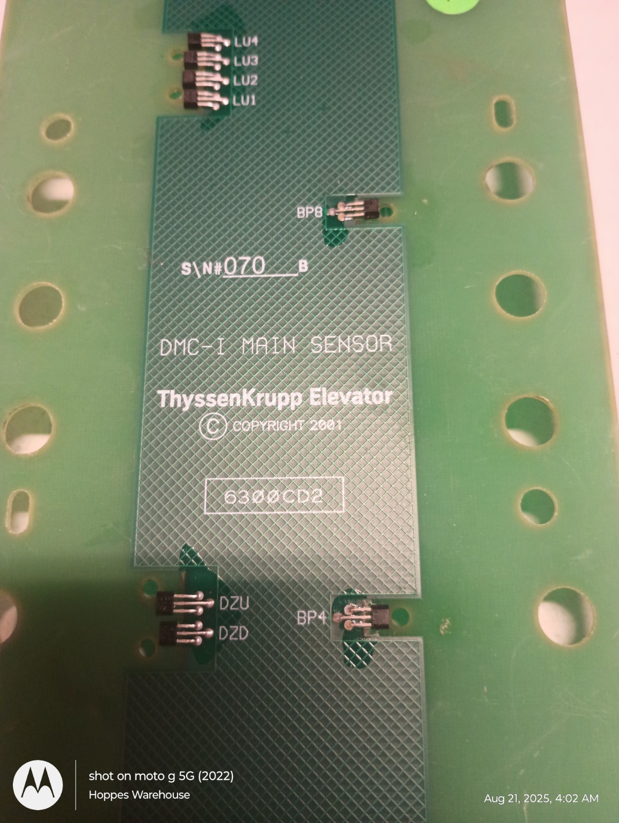 ThyssenKrupp 6300CD2 DMC-1 Main Sensor Board