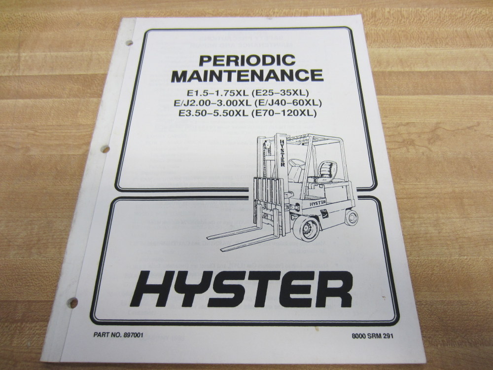 Hyster 897001 Maintenance Manual 1993 E25-35XL E/J40-60XL
