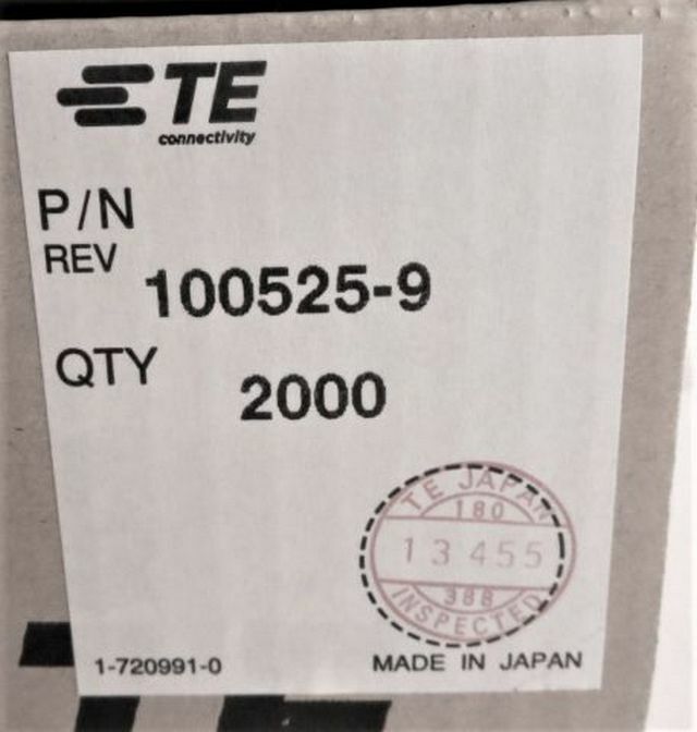 TE CONNECTIVITY 100525-9 CONN CODING MALE KEY Z-PACK 2MM (BAG OF 500)