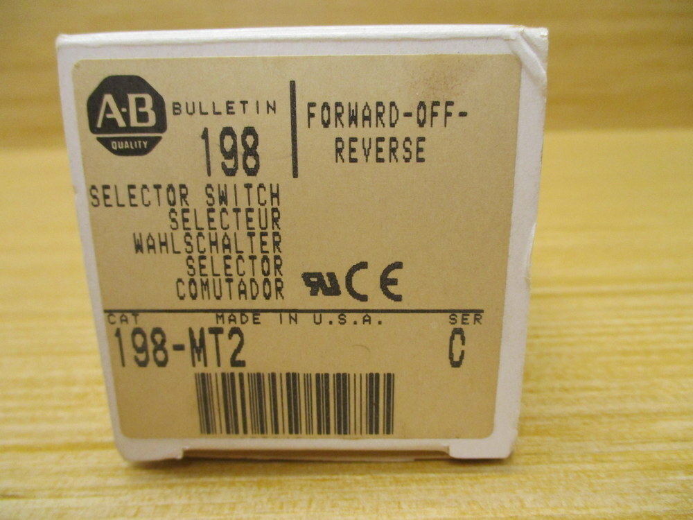 Allen Bradley 198-MT2 Selector Switch Assembly 198MT2