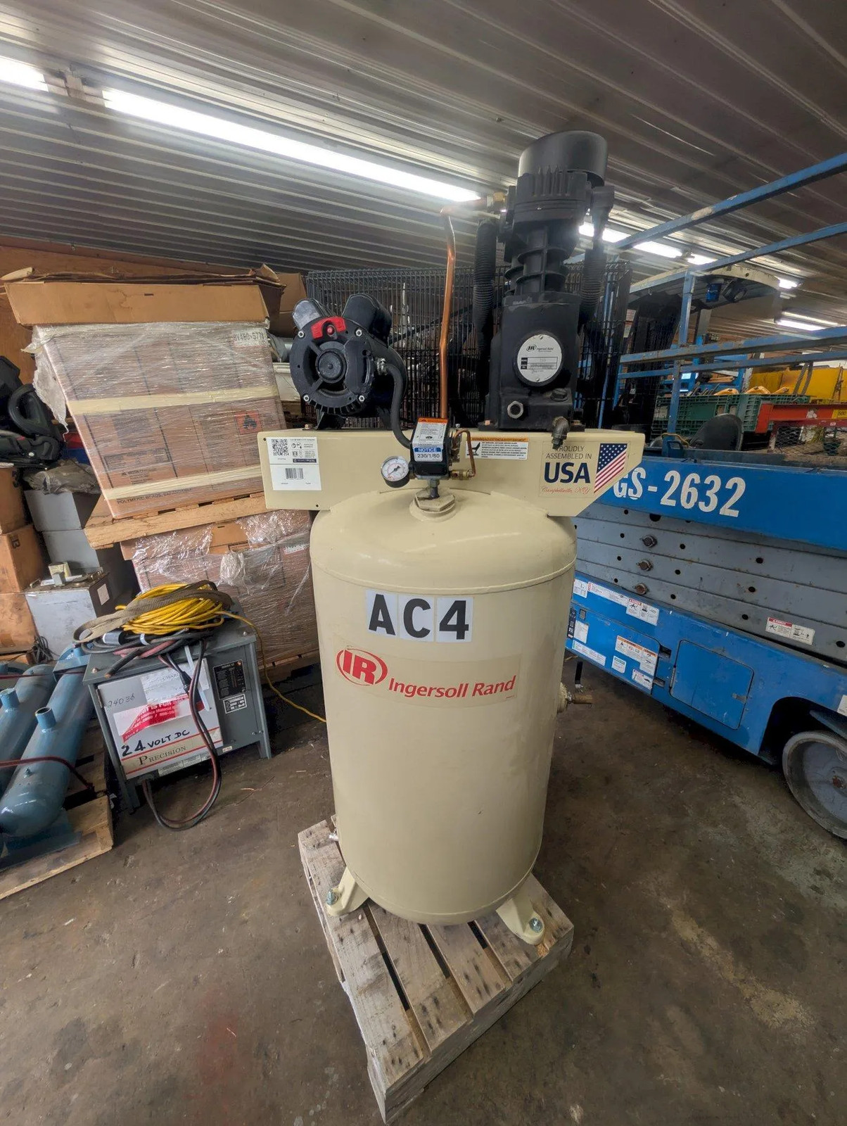 Ingersoll Rand TS5 5HP 60 Gallon Vertical Air Compressor 2-Stage Industrial Comp