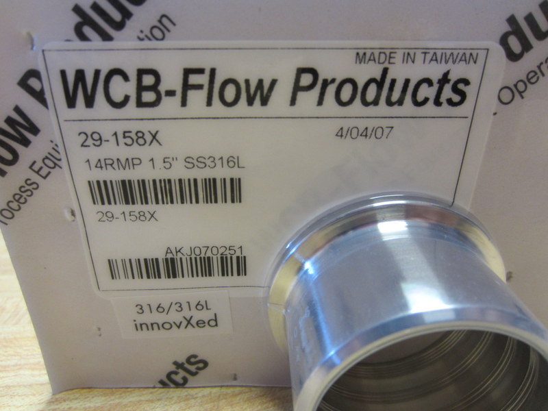 WCB 29-158X Flow Products 14RMP 1.5 Inch SS316L AKJ070251 29158X