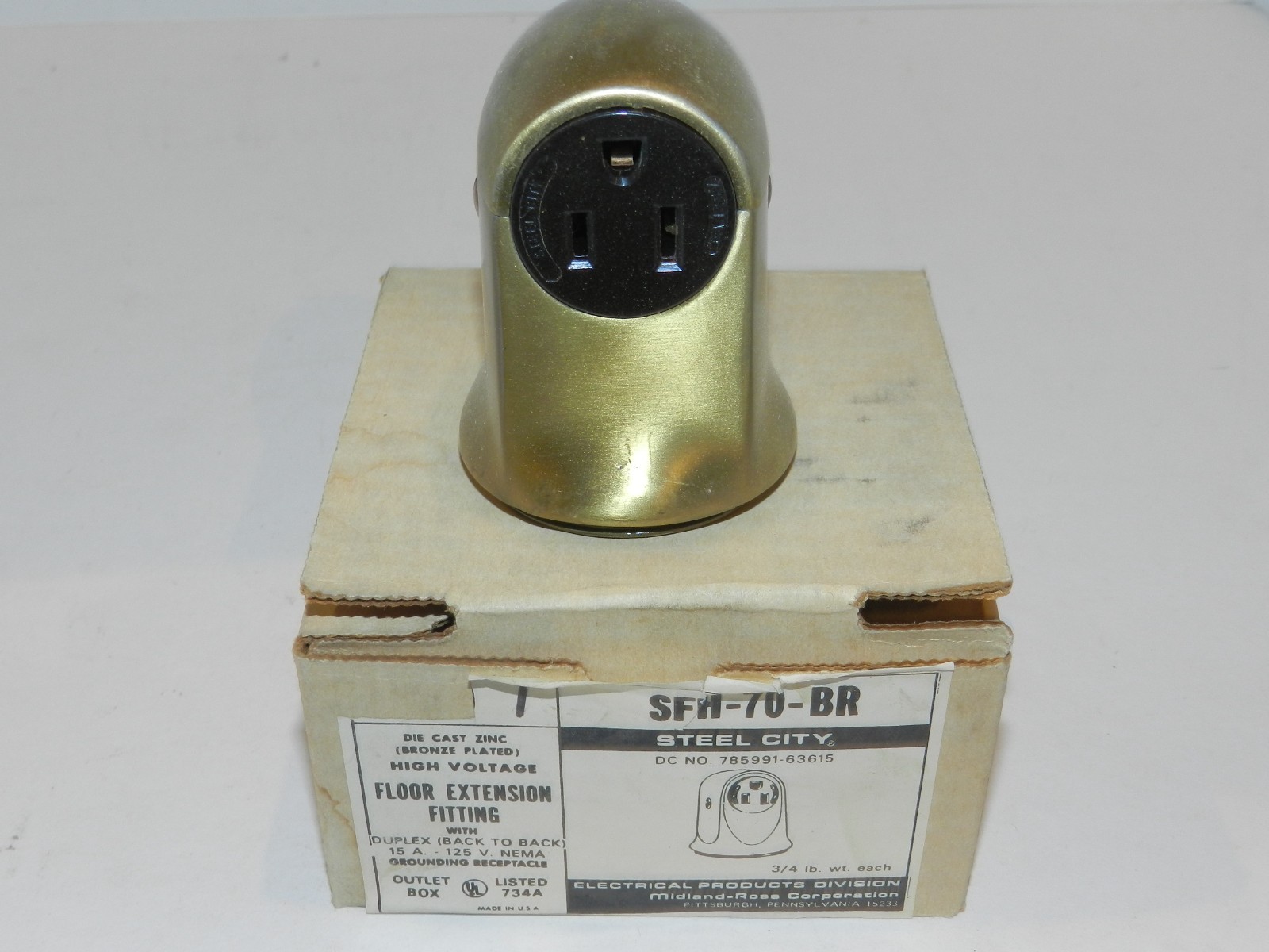 Steel City SFH 70 BBR Floor Extension Fitting Abv Flr 2-Black Duplex Bronze NEW