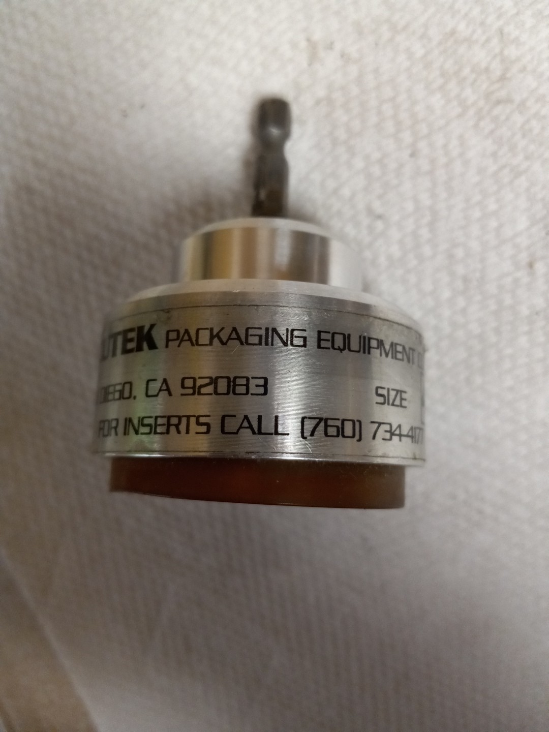 Accutek Packaging Equipment Size 40 hex drive bottle cap driver