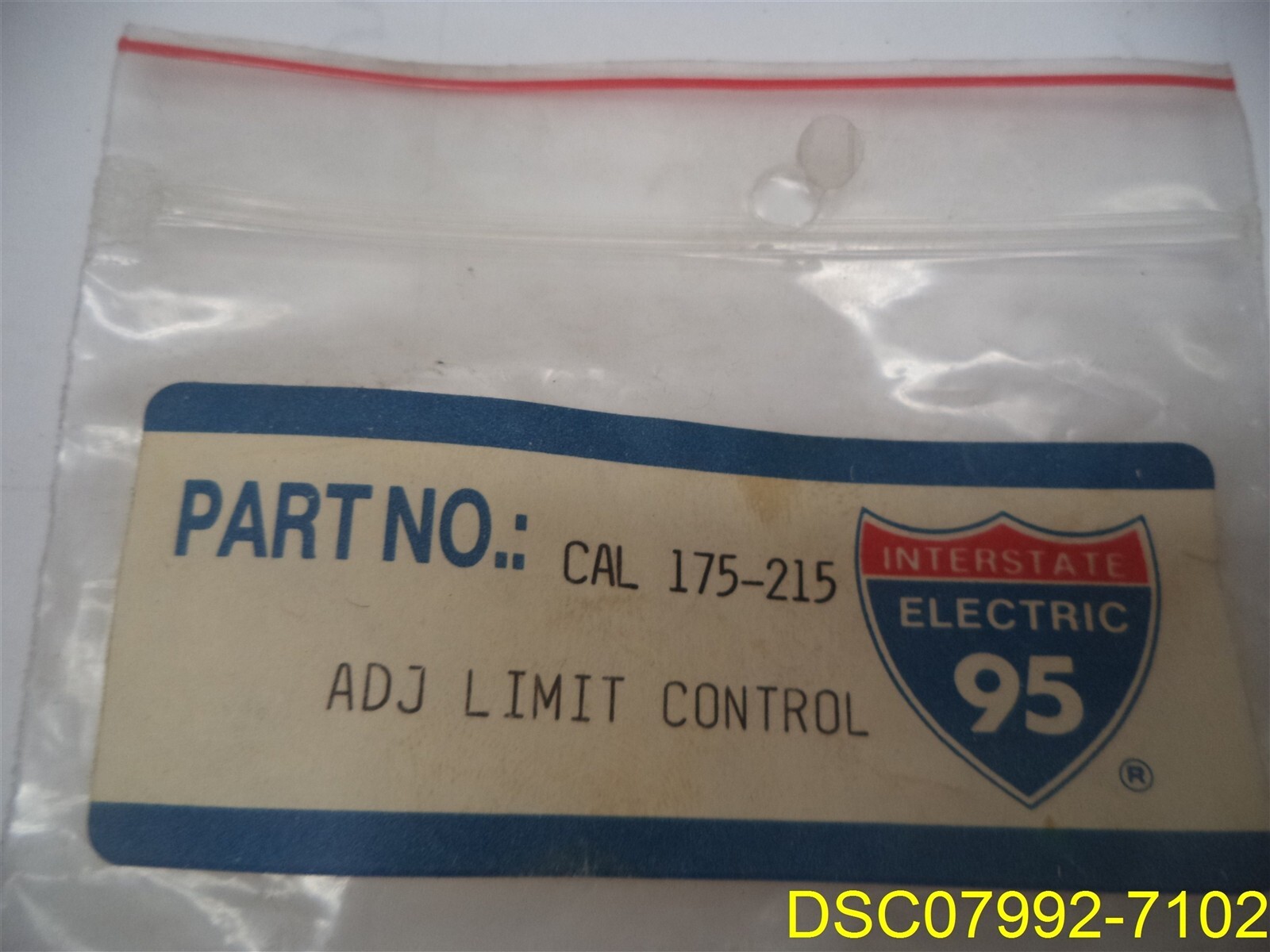 Interstate Electric 95: Part No. CAL 175-215 ADJ Limit Control