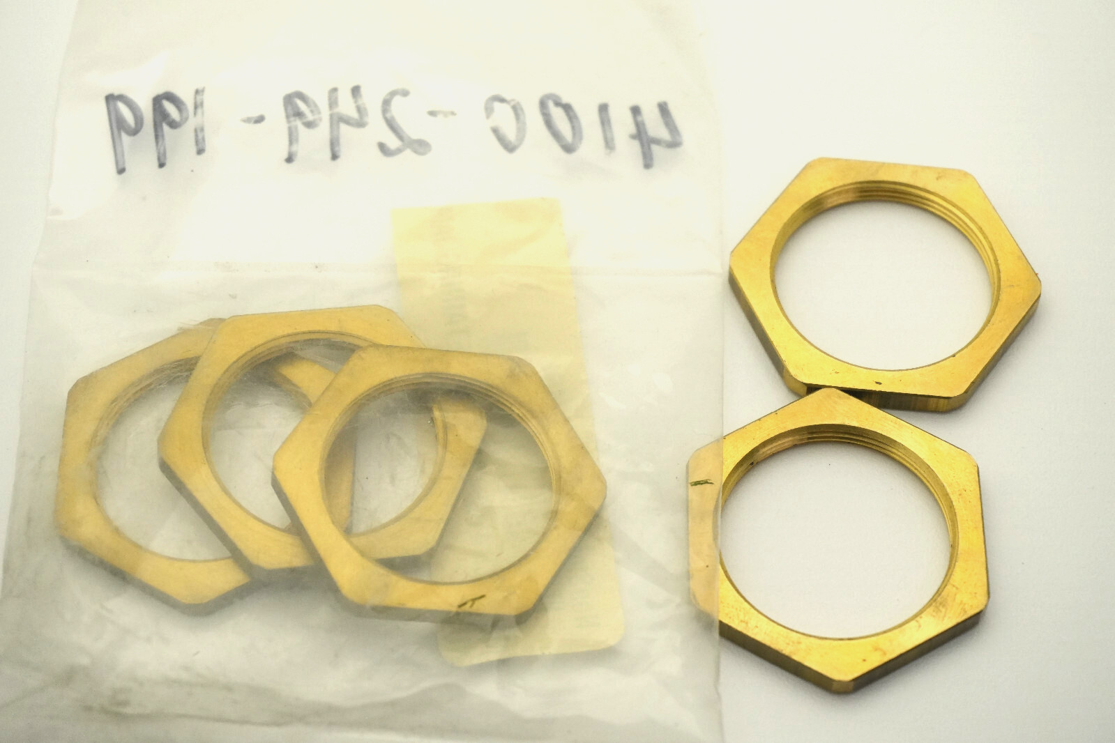 Lot of 5 – Murdock Brass Retaining Jam Nut 4100-249-199