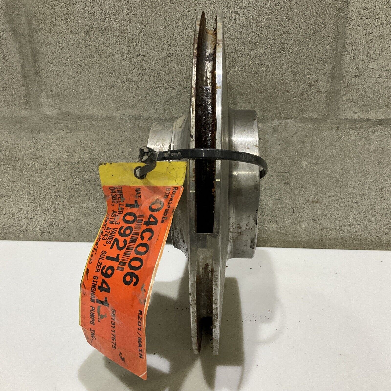 SULZER BINGHAM PUMP D4362 IMPELLER 3 VANE ASTM A743 678