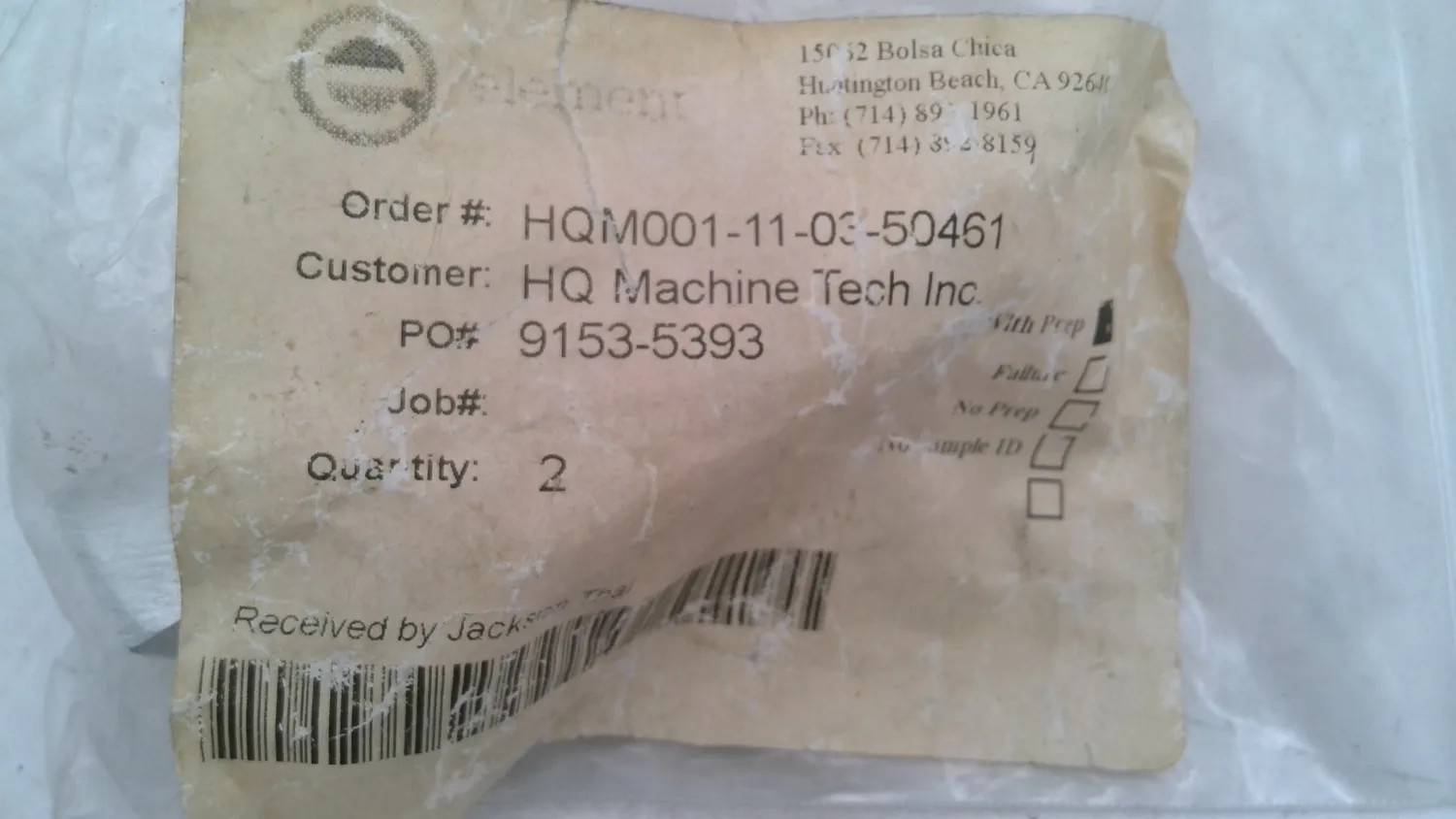 9153-5393 MACHINED ALUMINUM BLOCK (LOT OF 2)