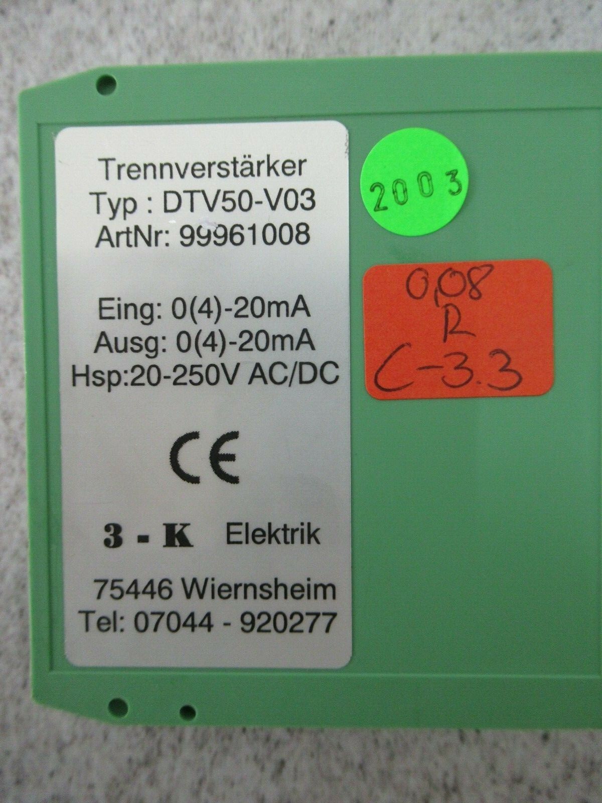 3-K Divider Amplifier DTV50-V03 20-250V AC/DC