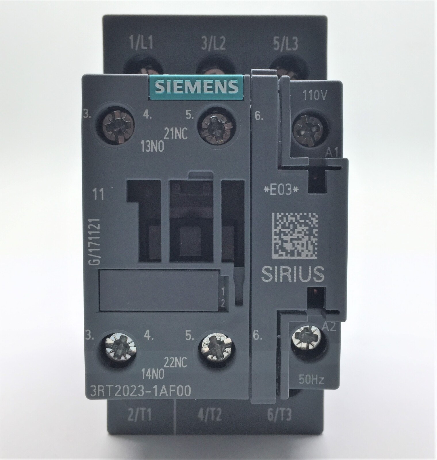 Siemens Sirius 3RT2023-1AF00 Contactor 9A 3P 4kW 110VAC NC Coil 