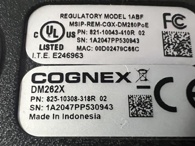 Cognex Barcode Reader – DM262X – 825-10308-318R w/Warranty