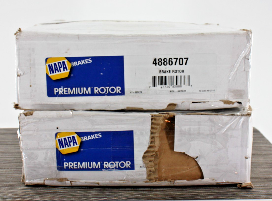 Quantity Two (2) New In Box NAPA Premium Brake Rotors 4886707