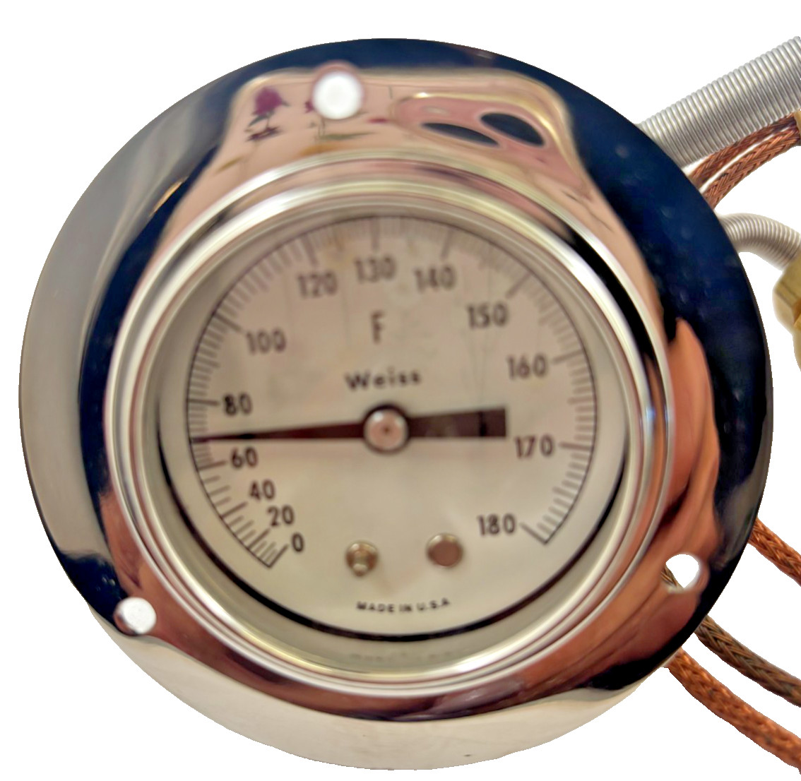 Weiss 0–180°F Temperature Gauge – Industrial Analog Dial Thermometer