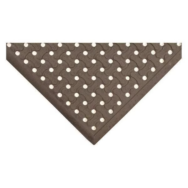 Condor 3LMD2 Static Dissipative Floor Mat, Rubber, Drainage Holes, 2 f