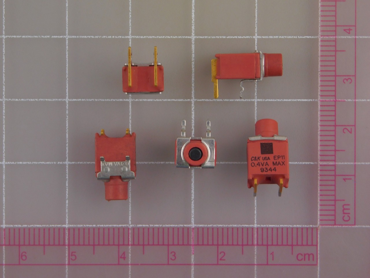 Lot of 50 CK COMPONENTS EP11FPD1AKE Pushbutton Switch (OFF-(ON)) SPDT Flush Plun