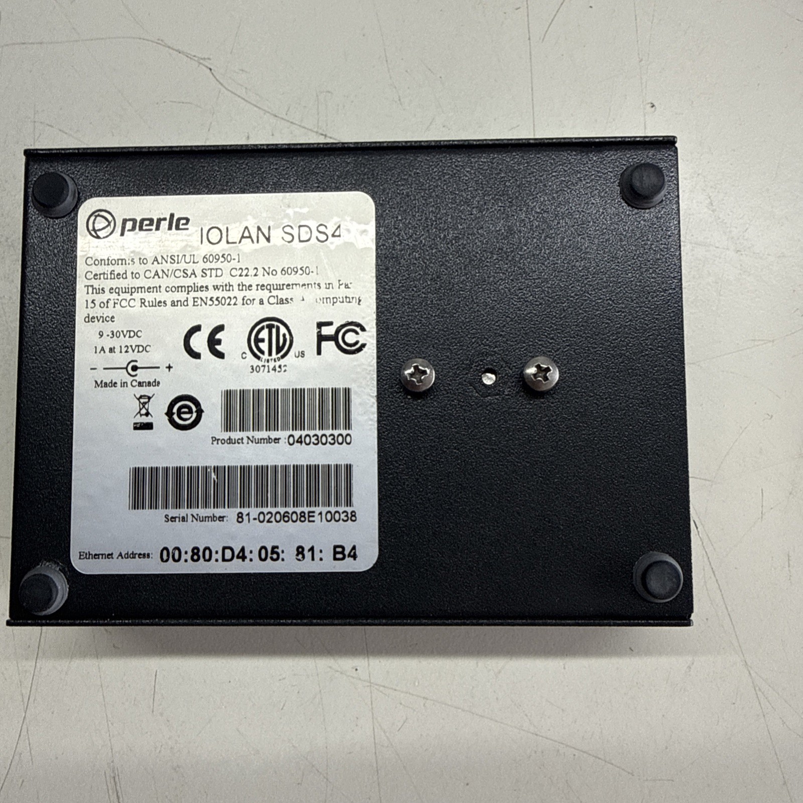 PERLE IOLAN SDS4 Device Server 4-Port Serial Terminal Server