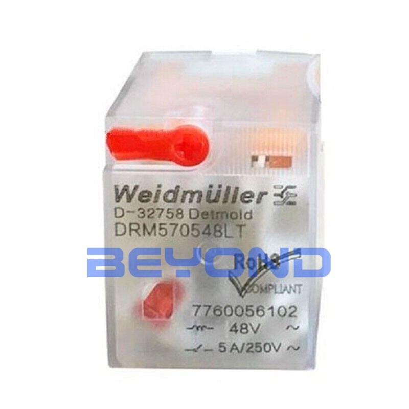 QTY:2 NEW FOR Weidmuller Intermediate relay DRM570548LT 7760056102 AC48V 14-pin