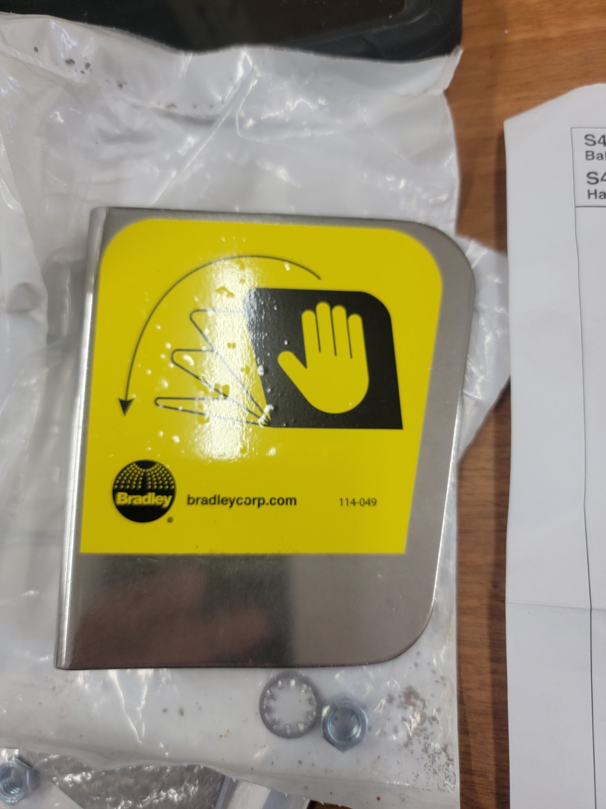 Bradley S45-123 Steel Eyewash Handle Prepack.
