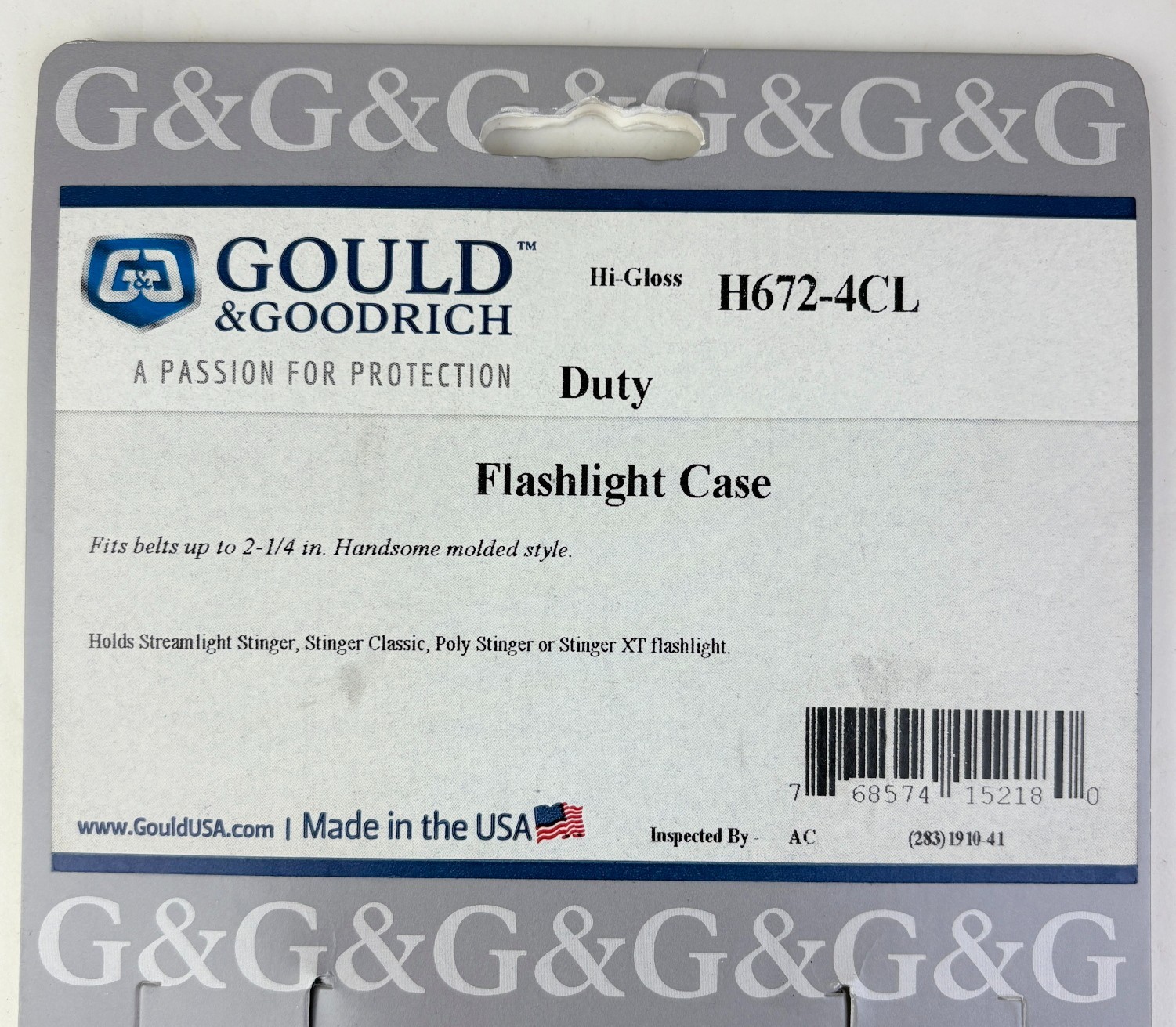 Flashlight Case Hi-Gloss Duty H672-4CL GOULD & GOODRICH