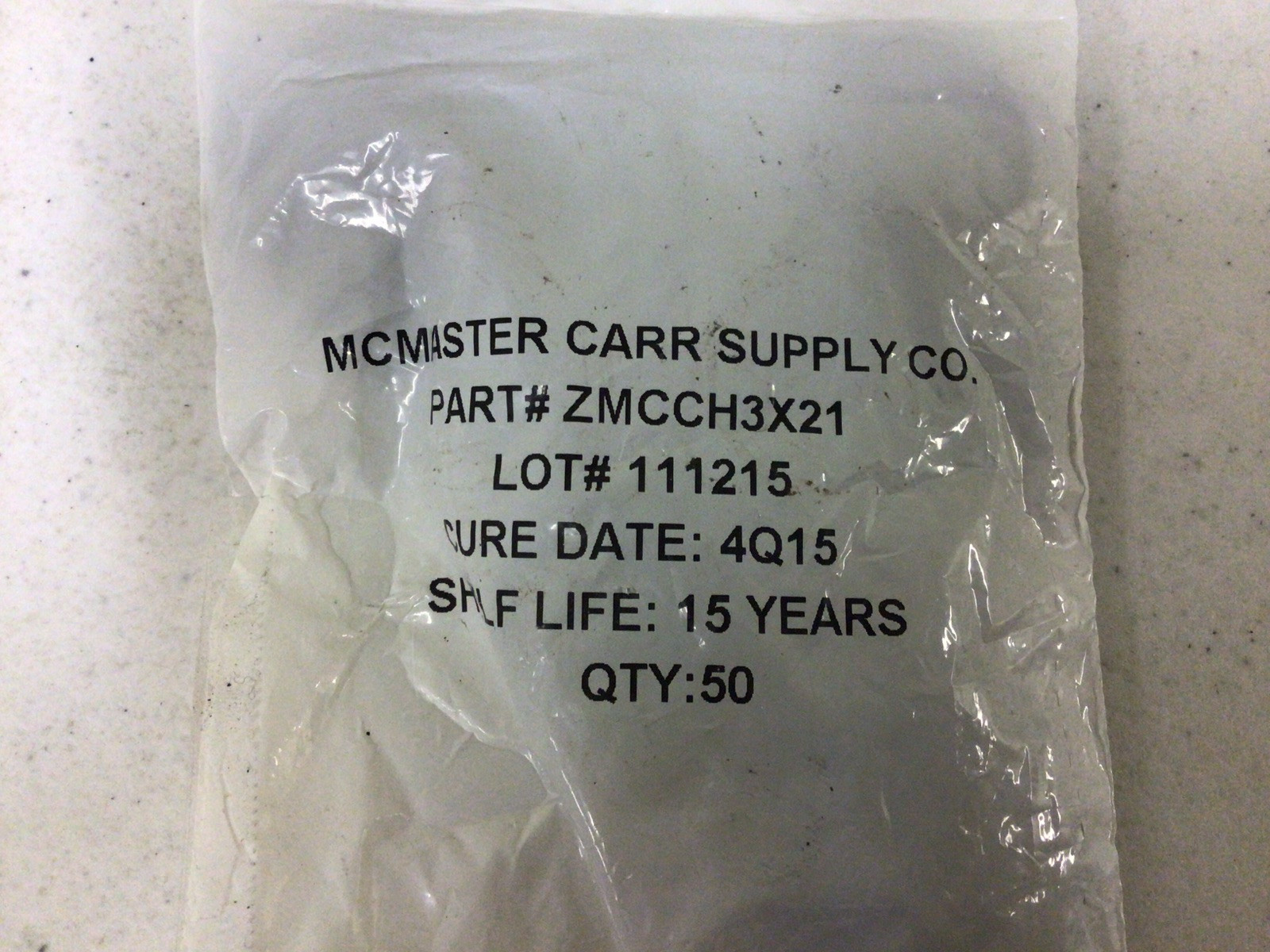 NEW, ( LOT 131 ) MCMASTER ZMCCH3 X 21 111215 O-RINGS, FREE SHIPPING