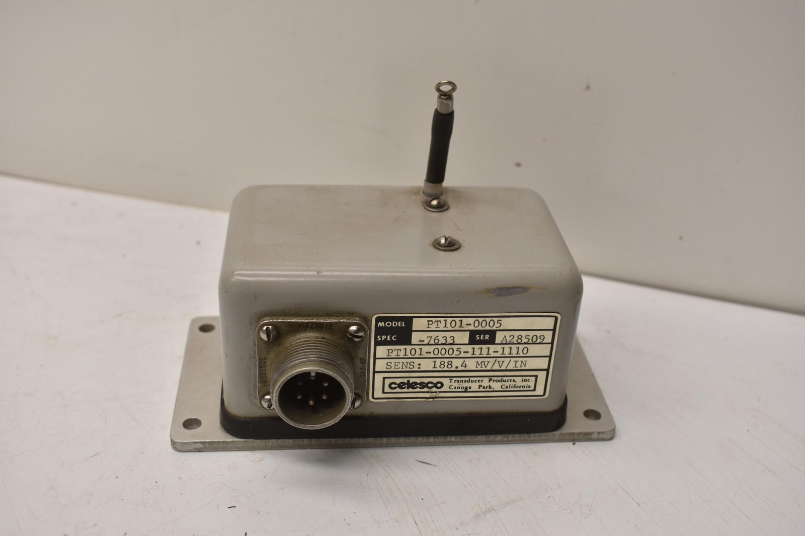 ​Celesco Transducer Series A28509 Sens: 188.4 MV/V/IN