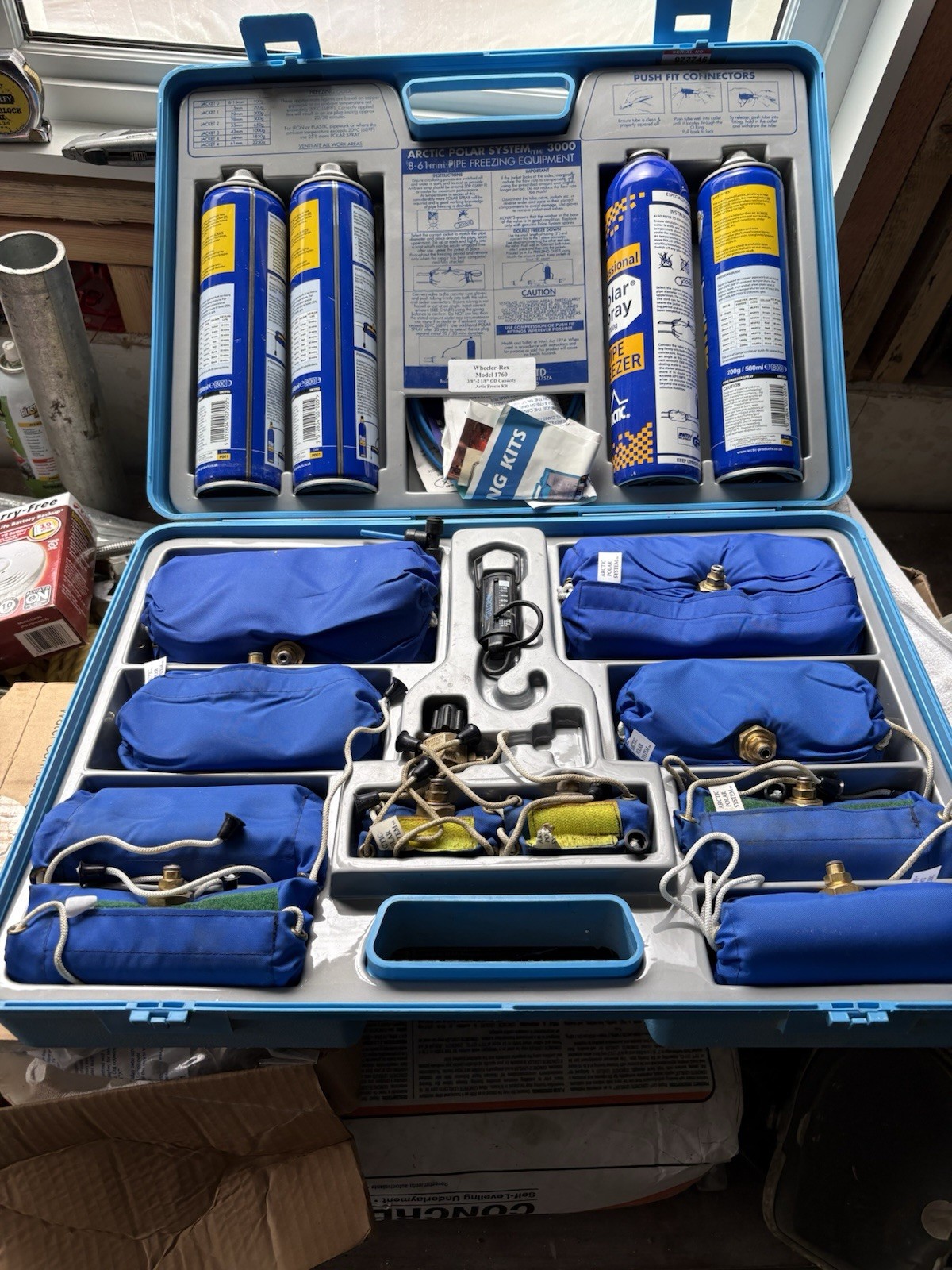 Wheeler-Rex 1760 Arctic Freeze Kit Pipe Freezing Tool 3/8″-2 1/8″ OD MPN 1760